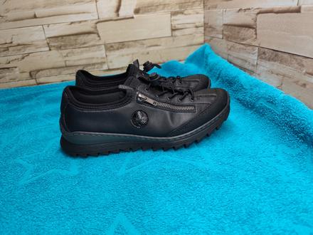 Rieker 38 - dámske čierne nazúvacie topánky, rieker,38