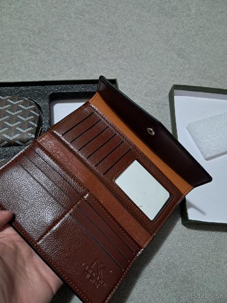 3 peňaženky goyard dámske v darčekovom balení nové, 