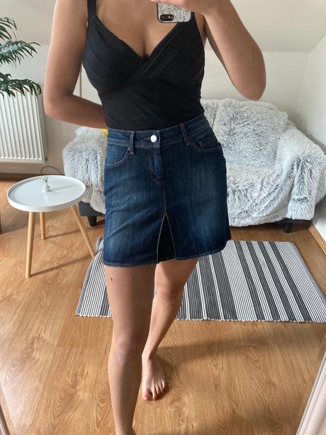 Riflová sukňa, zara,38