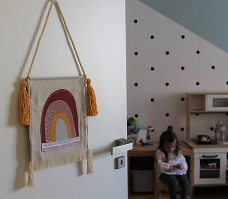 Dekorácia do detskej izby dúha modrá, 