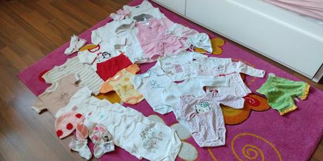 Balík oblečenia dievčatko veľkosť 0-3 mesiace, 50–62