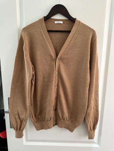 Luxusný kardigan zo merino extra jemnej vlny, l