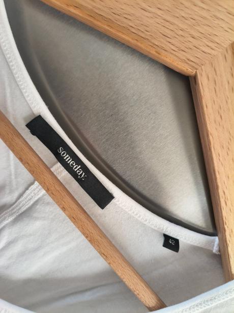 Someday.biely bavlnený top s 3/4 rukávom l, l