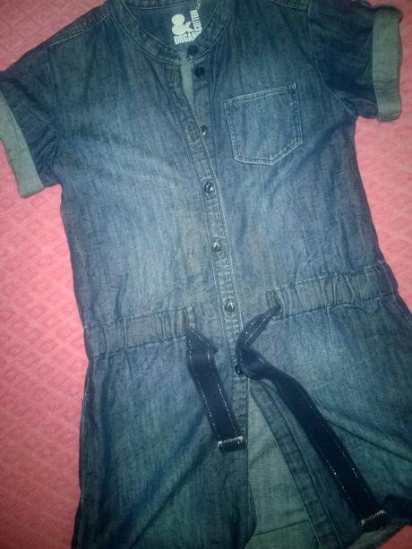 Riflové šaty h&m vel 134/140/146, h&m,140