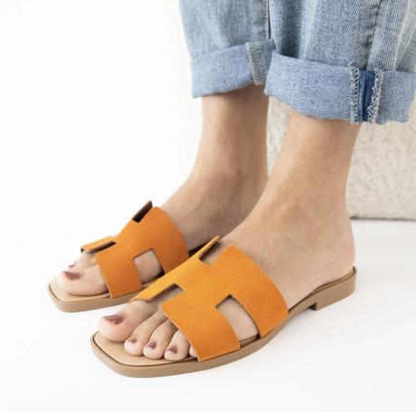 Šľapky oranžové ako nové, 39