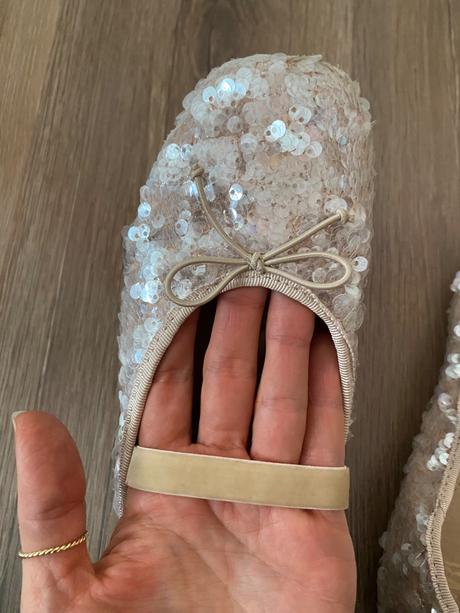 Krásne flitrovane balerínky, zara,35