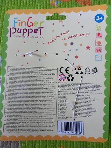 Prstové plastové zvieratká,