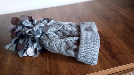 Pletena ciapka,dvakrat pouzita, l