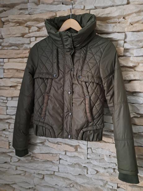 Prechodná khaki bunda, kenvelo,xs