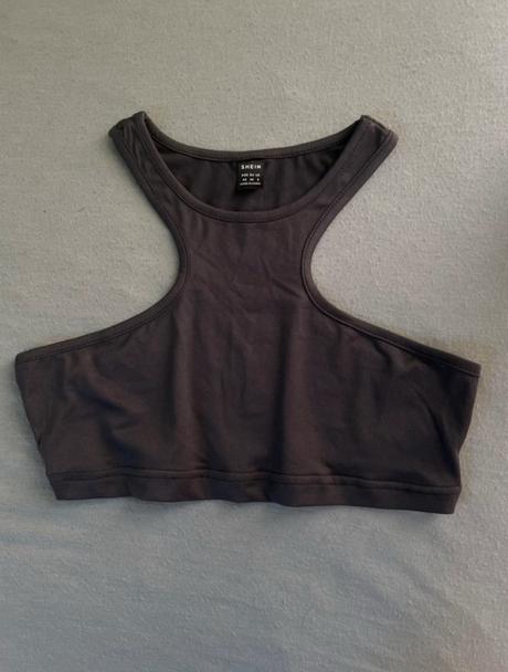 Crop tielko sive, xs