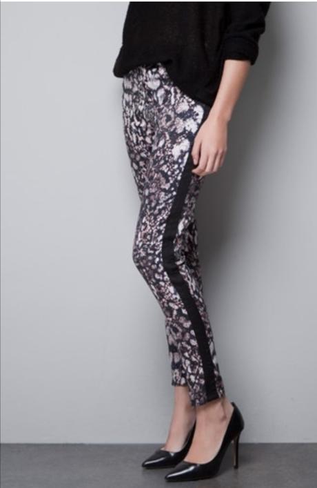 Skinny nohavice s lampasmi, zara,34 / 36 / s / xs