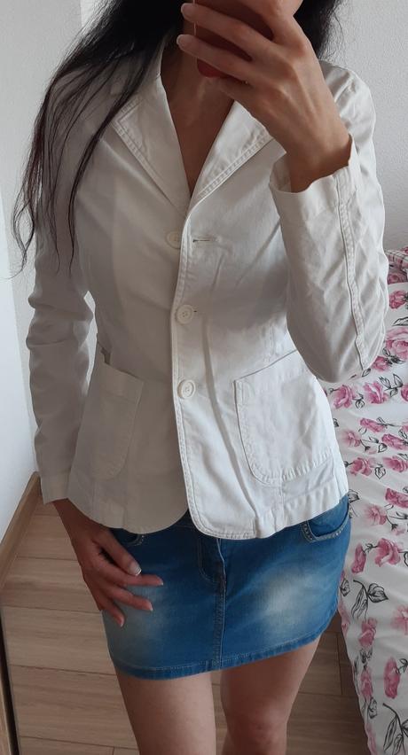 Biele sako, benetton,s