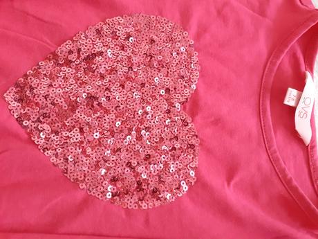 Dievcensky ruzovy pulover so srdieckom, ovs,128