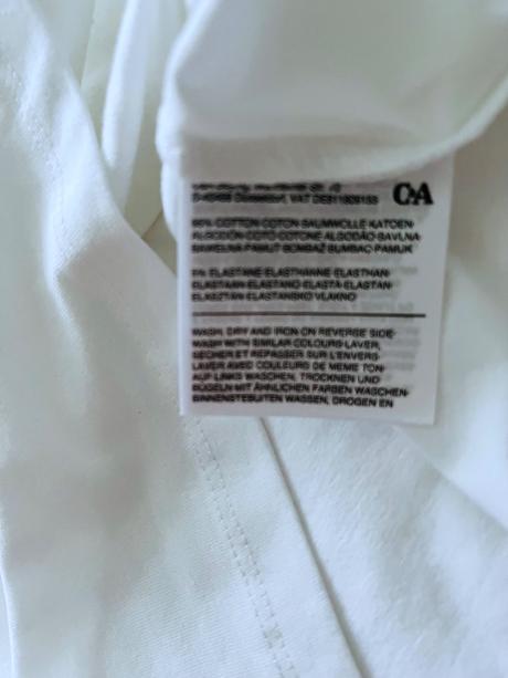 C&a 2x biele tričko vel.m, c&a,m
