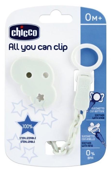 Chicco retiazka na cumlík all you can clip obláčik, nuk