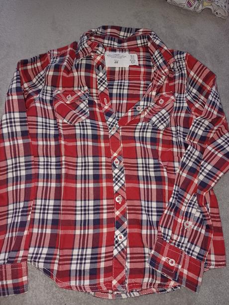 Károvaná košeľa hm 122 6-7, h&m,122