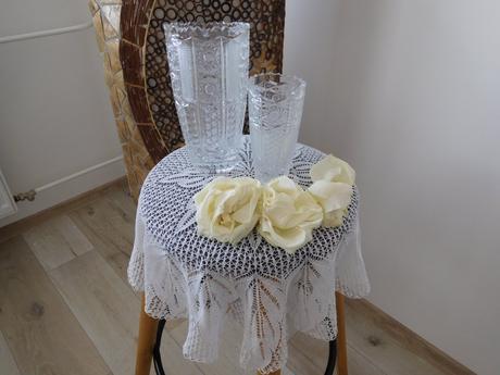 Veľká malá kryštálová váza -top top stav,, 