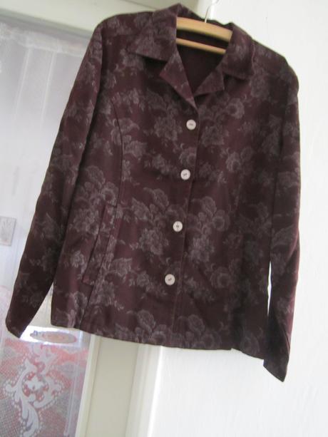 Tenšie bordové sako--pola oy--40, 40