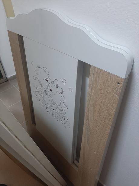 Detská postieľka s bonusom prebal pultom na komodu, šírka (cm): 65,dĺžka (cm): 120