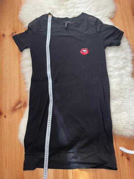 Čierne šaty s priehľadnými rukávmi, h&m