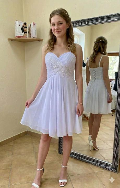 Biele šaty vo veľkosti m/l, l / m