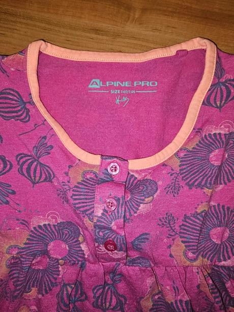 Šaty a 2 ks tričko veľ 140/146, alpine pro,140
