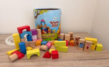 Drevené stavebné kocky winnie the pooh, 