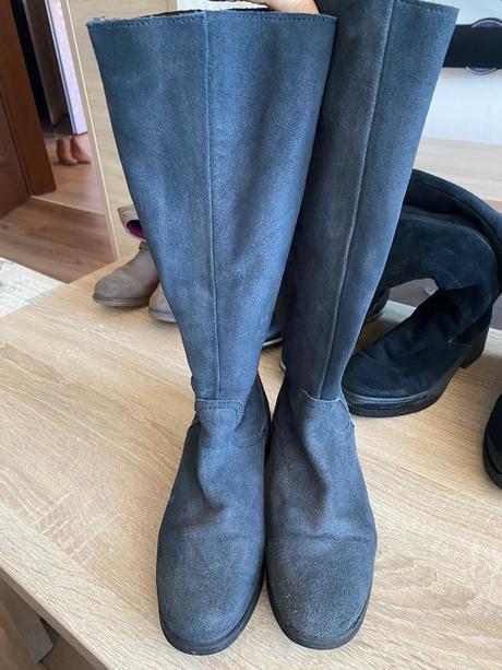 Vysoke znackove cizmy tmavomodre, 37