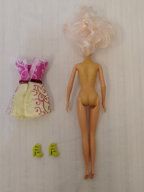 Retro blond bábika 31 cm, originál barbie sandále,