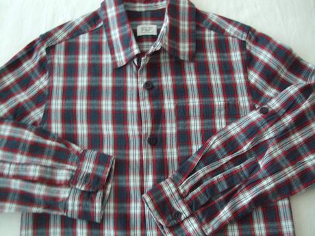 Modro-červeno-biela károvaná košeľa, f&f,128