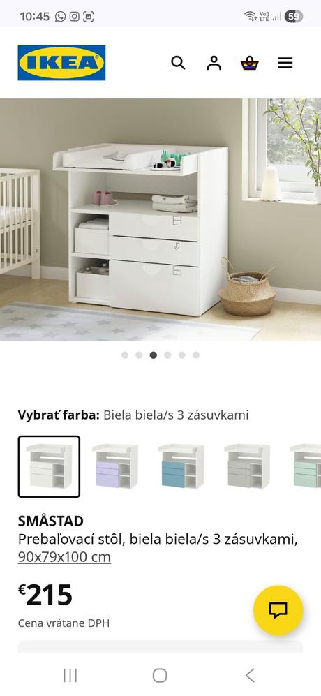 Ikea prebalovaci pult/stolik,