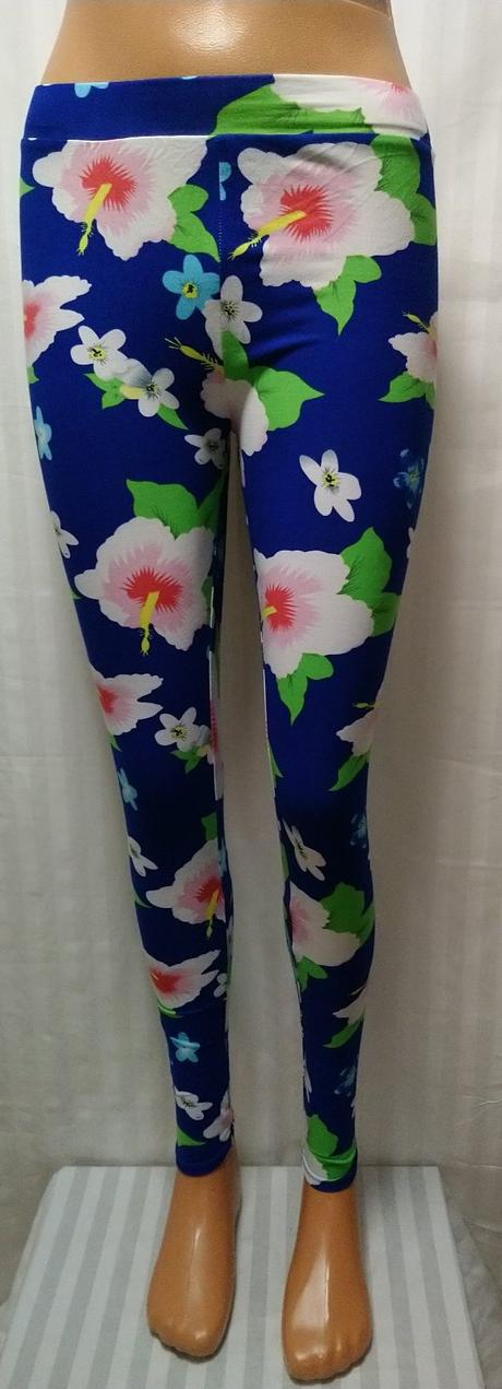 Dámske modré elastické legíny, ellasun, veľ. m/l, l