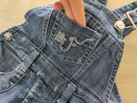 Riflová suknička na traky, 116