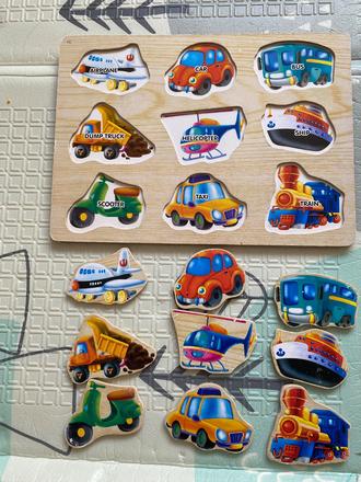 Drevená vkladačka dopravné prostriedky, 