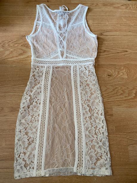 Biele čipkované šaty, tally weijl,xs