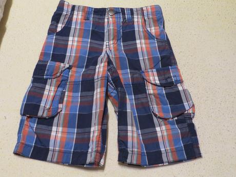 Chlapč. kárované kraťasy- veľ. 134/140 - zn. tcm, tcm,134