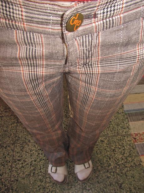Kárované nohavice zn. cropp town, l