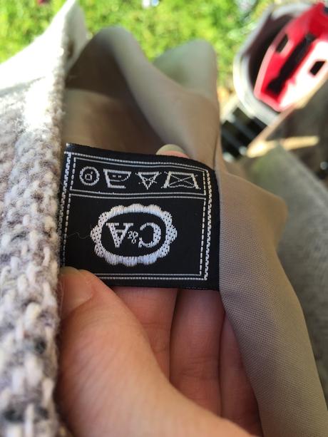 Melirovany vlneny kabat, c&a,42