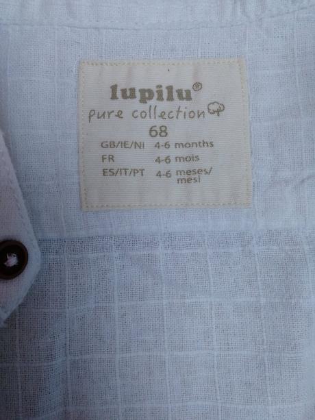 Košieľka bio bavlna, lupilu,68