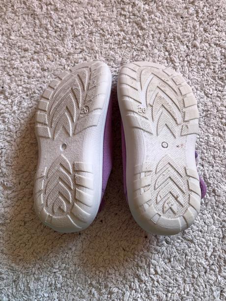 Fialové papuče na suchý zips, 26, 26