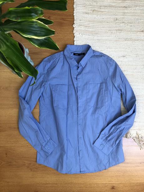 Modrá košeľa bavlnená, sinsay,xs