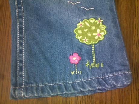 Podšité riflíky s výšivkami, marks & spencer,86