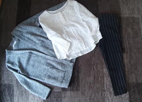 Kardigán, blúzka a elegantné legíny, 86–98