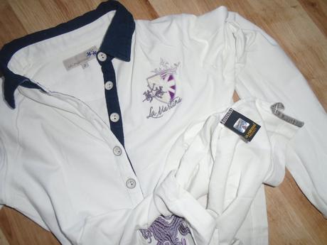 Biele dámske elastické tričko la martina, s