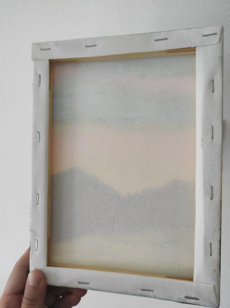 Malovany obraz zapad slnka 18x24cm, 