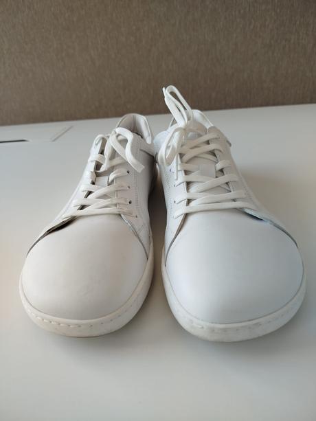 Shapen barefoot tenisky feelin uni white leather, 46