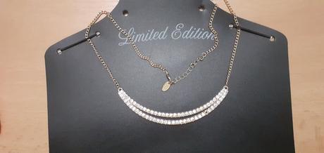 Náhrdelník, retiazka s krištálikmi, takko