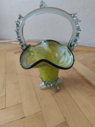 Hutné sklo - košík,