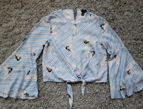 Crop top blúzka, new look,l