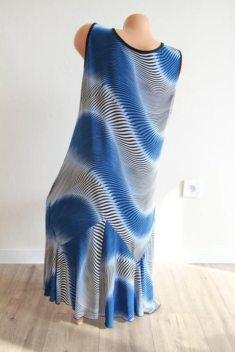 Modro bielo čierne šaty, xxl, xxl